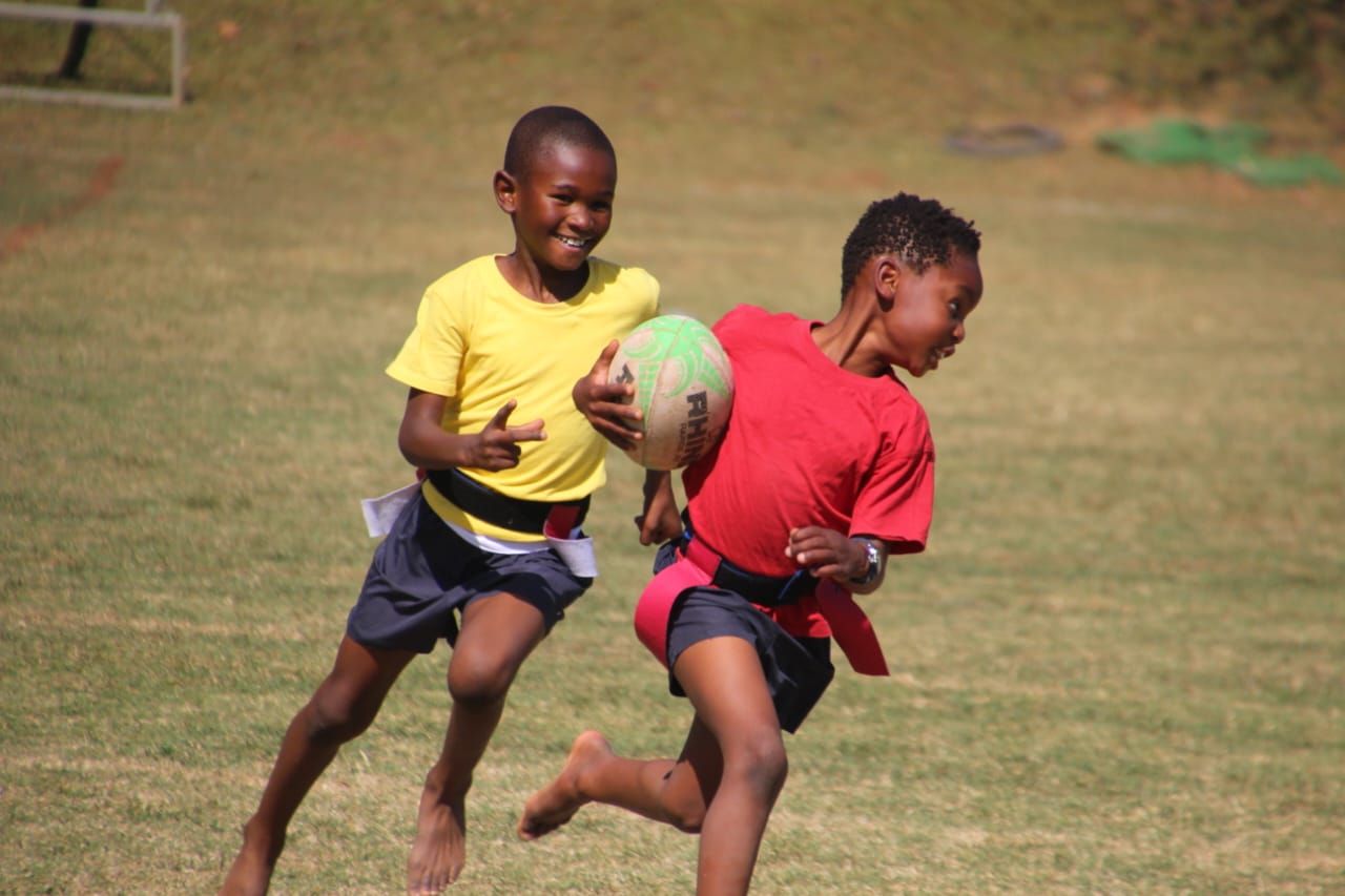 Students participating in sports day activities